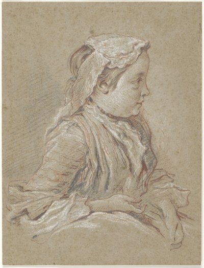 Young Woman with Lace Cap by François Boucher