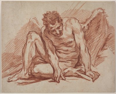 Male Academy with Wings by François Boucher