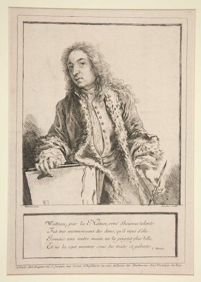 Self-Portrait by Antoine Watteau by François Boucher