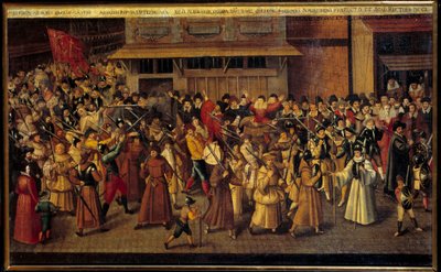 Religious Wars Between Catholics and Protestants: Procession of the League at the End of the Cathedrale Notre Dame on 4/02/1593 by Francois Bunel