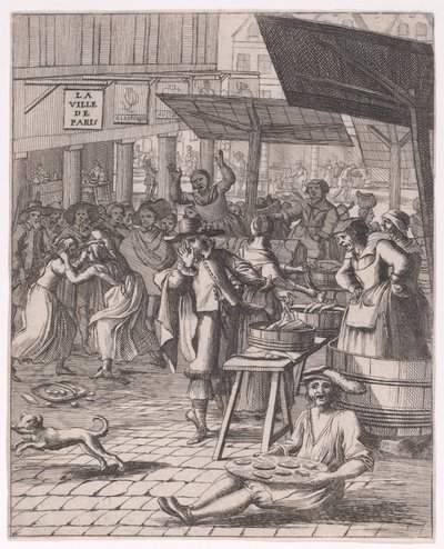 A Fish Market; from Diverse Remarkable Subjects Drawn from Greek History by Francois Chauveau