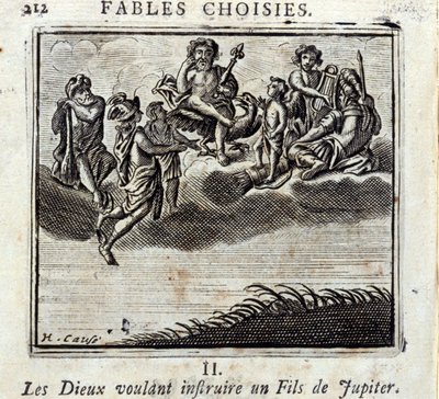 The Gods wanting to teach a son of Jupiter (Illustration by François Chauveau) by Francois Chauveau