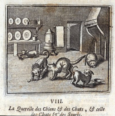 The Quarrel of Dogs and Cats, and that of Cats and Mice by Francois Chauveau