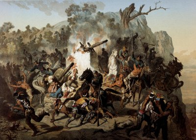 Defeat of the Modogs on 15 April 1873 by Francois Constant Mes