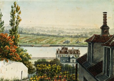 A View of the River Seine from the Heights of Saint Cloud by Francois Debret