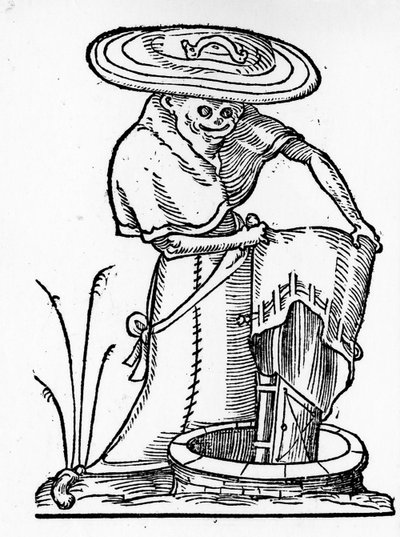 Illustration from The Humorous Dreams of Pantagruel by Francois Desprez, published 1565 by Francois Desprez