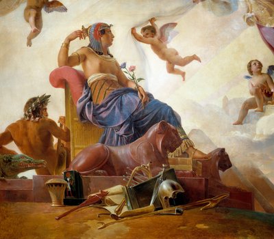Study and Genia reveal ancient Egypt to Greece (detail) representing Egypt by Francois Edouard Picot
