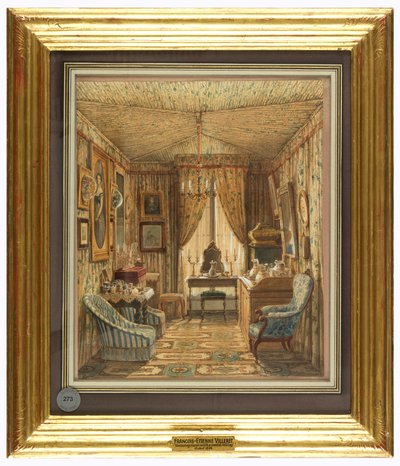 Drawing, Interior of a Dressing Room with Tented Ceiling by Francois Etienne Villeret