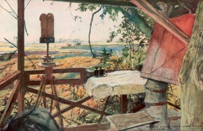 Observation post of General Mangin, 18th July 1918, Villers-Cotterets, Aisne, France by Francois Flameng
