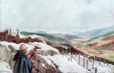 Trenches Overlooking the Munster Valley with the Rhine in the Distance, January 1916, 1926 by Francois Flameng