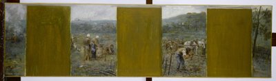 Sketch for Nogent-sur-Marne Town Hall: Rural Scenes by Francois Lafon