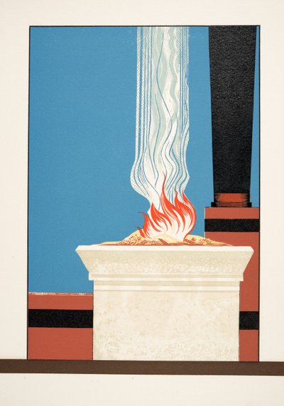 Flaming Torch from Prometheus Bound by Aeschylus, pub. 1941 by Francois Louis Schmied