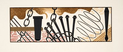 Graphic Illustration from Prometheus Bound by Aeschylus, pub. 1941 by Francois Louis Schmied