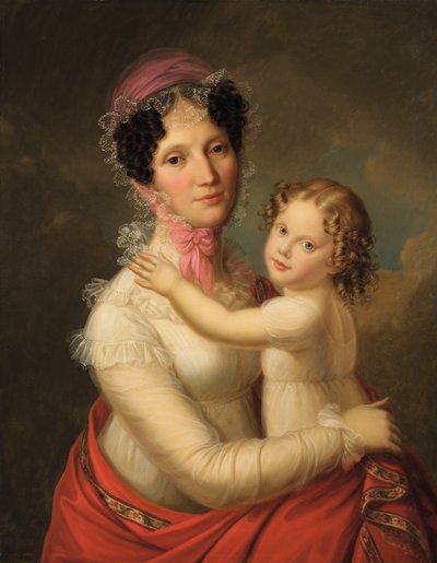 Eleonora Mayer, Baroness of Gravenegg with Daughter Isabella by Francois Pascal Simon Gerard