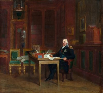 Louis XVIII in his Study at the Tuileries by Francois Pascal Simon Gerard