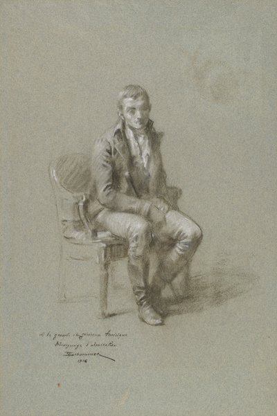 Seated Male Figure by Francois Schommer