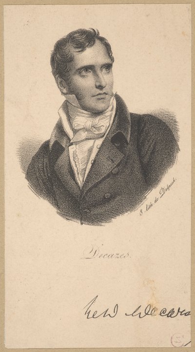 Élie, Duke of Decazes (1780 Saint-Martin-de-Laye - 1860 Decazeville) - French politician, prime minister in 1818-1820 by Francois Seraphin Delpech