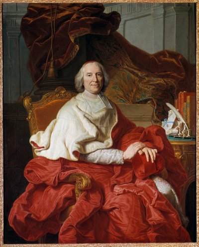 Portrait of Andre Hercule (1653-1743), Cardinal of Fleury, Prelate and Politician by Francois Stiemart