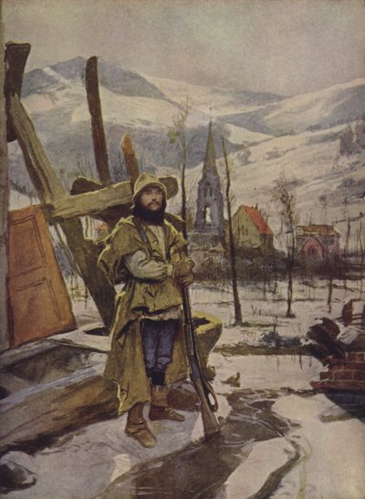 On Guard in Alsace by Francois after Flameng
