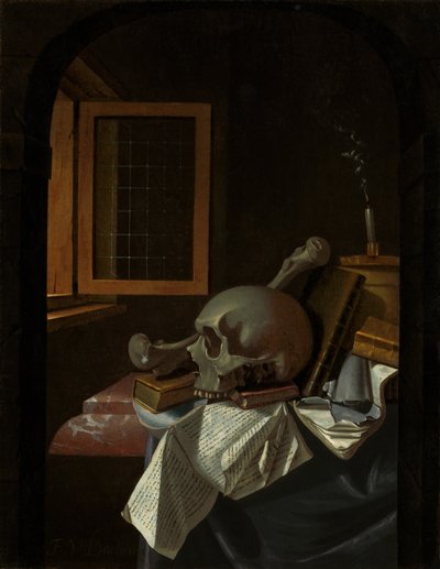 Vanitas Still Life, c.1650 by Francois van Daellen