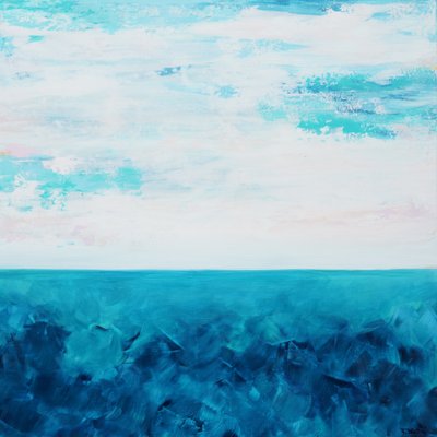 Deep Blue Seascape by Françoise Wattré