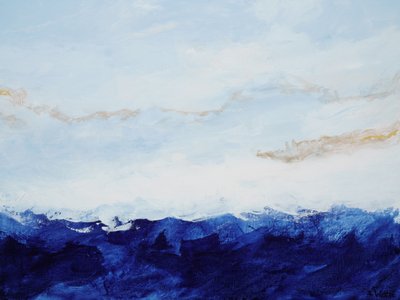 Golden Blue Horizon by Françoise Wattré