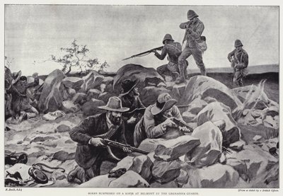 Boers Surprised on a Kopje at Belmont by the Grenadier Guards by Frank (after) Dadd