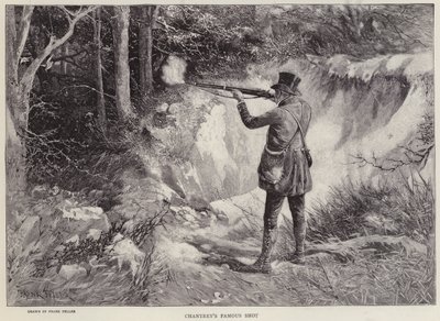 Sir Francis Chantrey killing two woodcocks with one shot while hunting at Holkham Hall, Norfolk by Frank (after) Feller