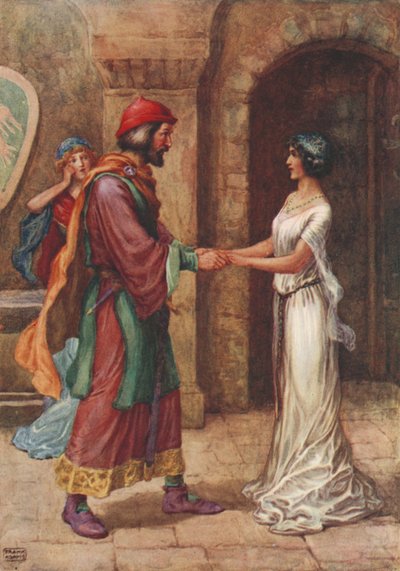 Geraldine and the Baron, from Christabel by Samuel Taylor Coleridge by Frank Adams