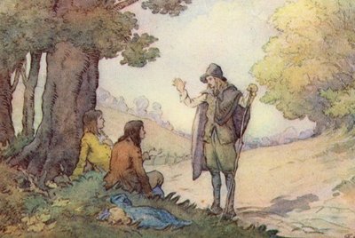 Illustration for The Scholar-Gipsy by Matthew Arnold by Frank Adams
