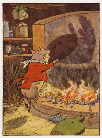 Illustration for The Three Little Pigs by Frank Adams