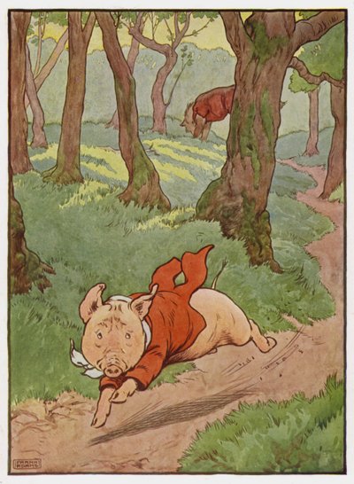 Illustration for The Three Little Pigs by Frank Adams