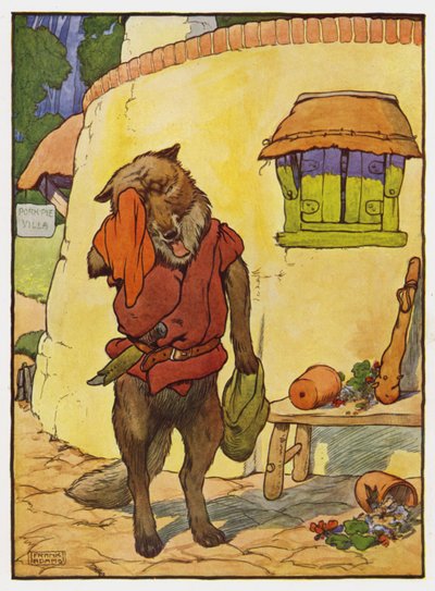Illustration for The Three Little Pigs by Frank Adams