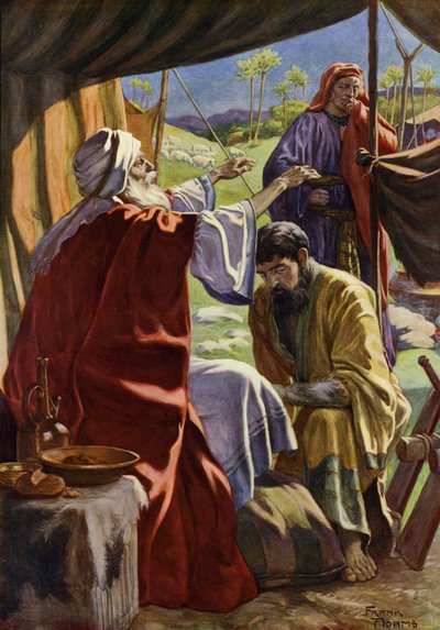 Jacob Obtaining the Blessing by Frank Adams