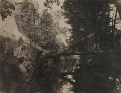 Landscape with Seated Figure on Stream Bank by Frank Chauvassaignes