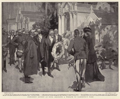 President Loubet at Nice, bringing a Wreath to Gambetta