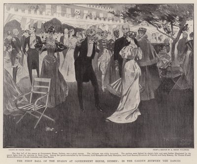 The First Ball of the Season at Government House, Sydney, in the Garden between the Dances by Frank Craig