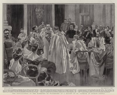 The Installation of the Marquess of Waterford as a Knight of St Patrick at Dublin Castle by Frank Craig