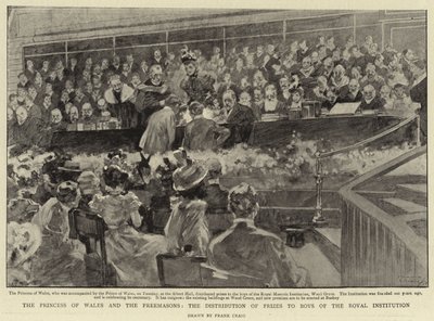 The Princess of Wales and the Freemasons, the Distribution of Prizes to Boys of the Royal Institution by Frank Craig