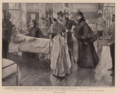 The Queen and her Wounded Soldiers, Her Majesty at the Herbert Hospital, Woolwich by Frank Craig