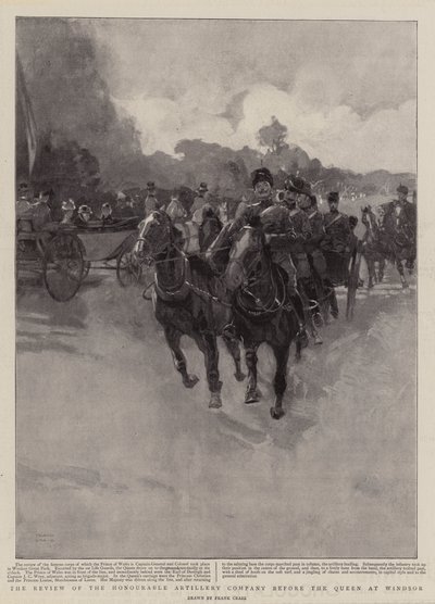The Review of the Honourable Artillery Company before the Queen at Windsor by Frank Craig