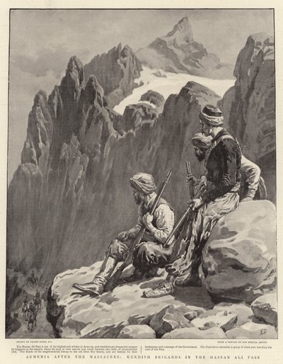Armenia after the Massacres, Kurdish Brigands in the Hassan Ali Pass by Frank Dadd