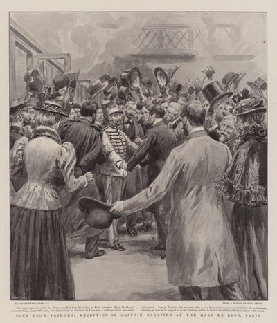 Back from Fashoda, Reception of Captain Baratier at the Gare de Lyon, Paris by Frank Dadd