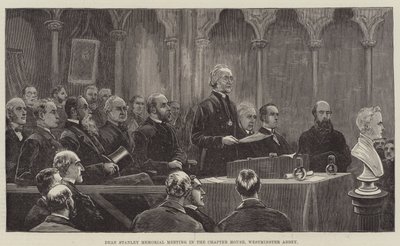 Dean Stanley Memorial Meeting in the Chapter House, Westminster Abbey by Frank Dadd
