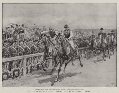Events in Paris, Military Precautions at Longchamps Races by Frank Dadd