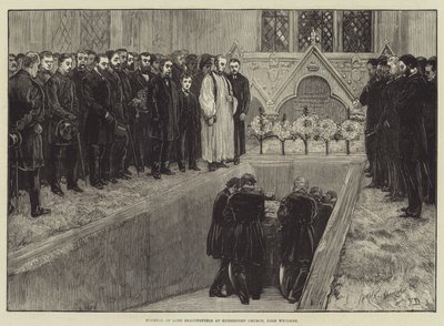 Funeral of Lord Beaconsfield at Hughenden Church, High Wycombe by Frank Dadd
