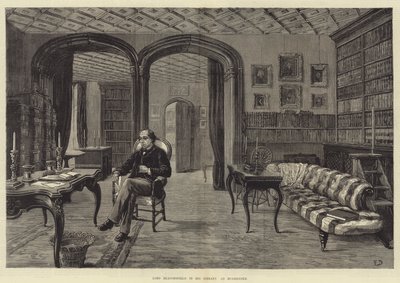 Lord Beaconsfield in His Library at Hughenden by Frank Dadd
