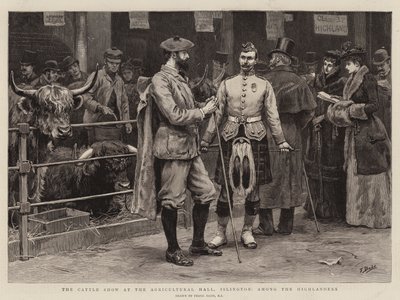 The Cattle Show at the Agricultural Hall, Islington, Among the Highlanders by Frank Dadd