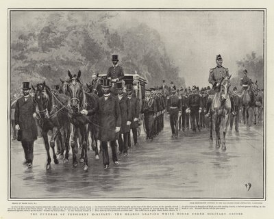 The Funeral of President McKinley, the Hearse Leaving White House under Military Escort by Frank Dadd