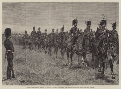 The Great Volunteer Review at Windsor, the Honourable Artillery Company marching past the Queen by Frank Dadd